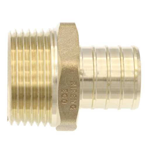 1" PEX x 1" NPT DZR Brass Male Adapter (Lead Free)
