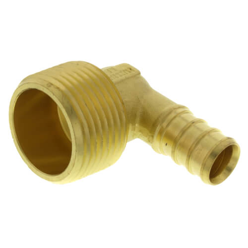 Main product image of 1/2" PEX x 3/4" Male Threaded Brass Elbow (Lead Free)
