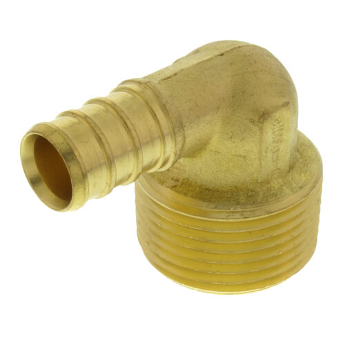 Main product image of 1/2" PEX x 3/4" Male Threaded Brass Elbow (Lead Free)