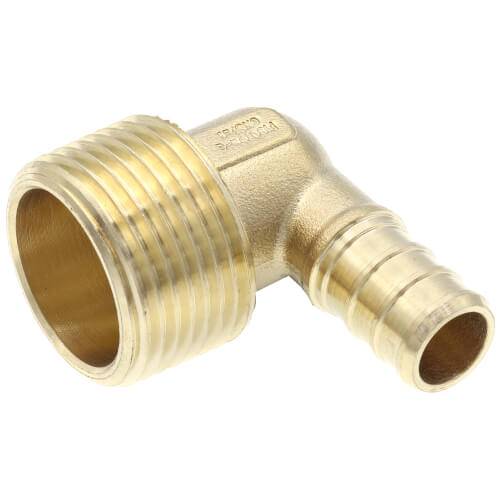 Main product image of 1/2" PEX x 3/4" Male Threaded DZR Brass Elbow (Lead Free)