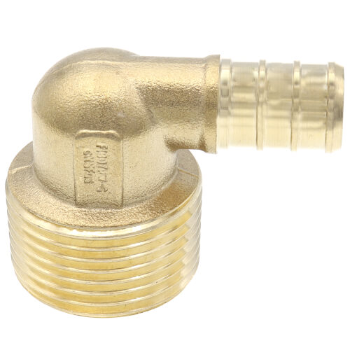 Main product image of 1/2" PEX x 3/4" Male Threaded DZR Brass Elbow (Lead Free)