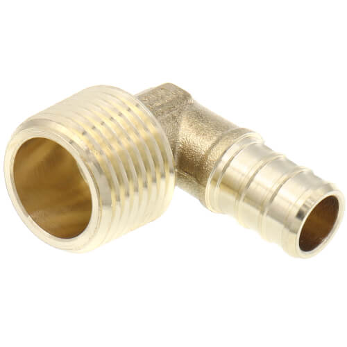 1/2" PEX x 1/2" Male Threaded DZR Brass Elbow (Lead Free)