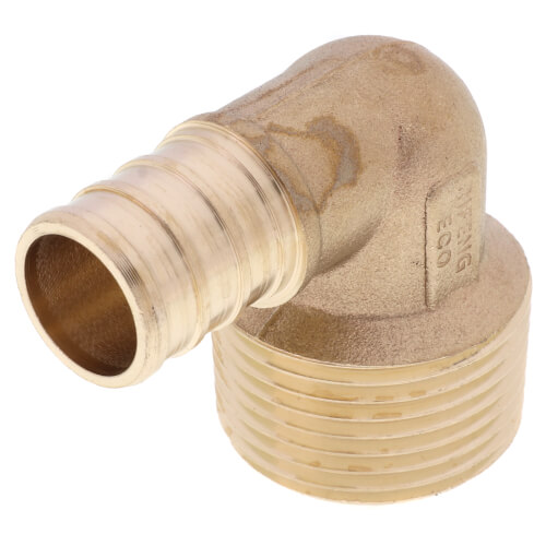 5/8" PEX x 3/4" Male Threaded DZR Brass Elbow (Lead Free)