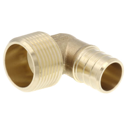 3/4" PEX x 3/4" Male Threaded DZR Brass Elbow (Lead Free)