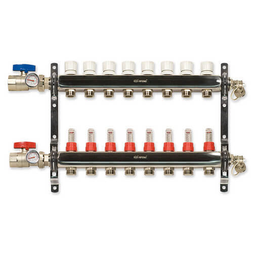 Main product image of 8 Loop Stainless Steel Manifold Package (1/2" PEX)