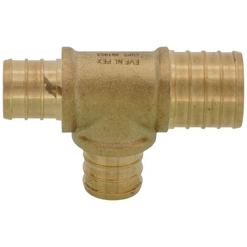 Main product image of 1" PEX x 3/4" PEX x 3/4" PEX Brass Tee (Lead Free)