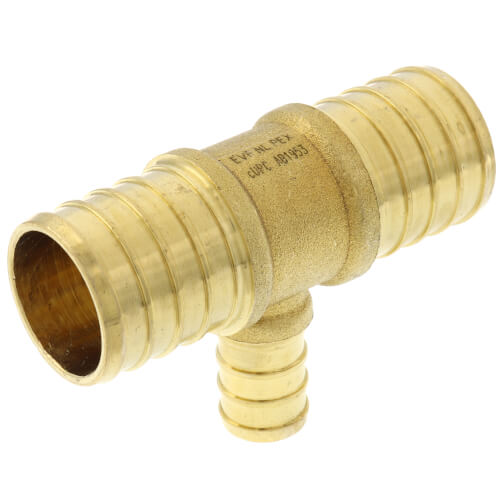 Main product image of 1" PEX x 1" PEX x 1/2" PEX Brass Tee (Lead Free)