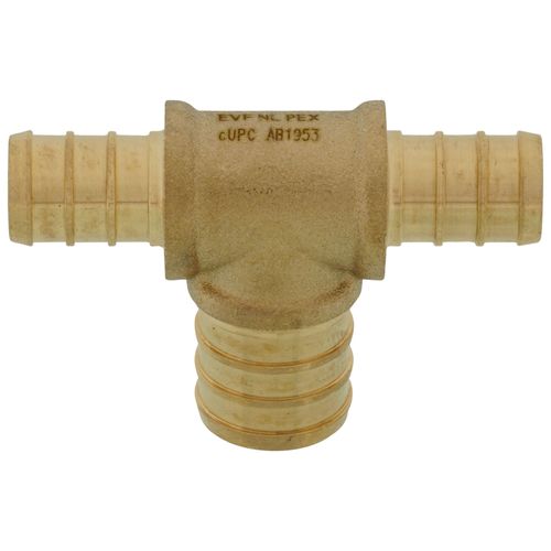 Main product image of 1/2" PEX x 1/2" PEX x 3/4" PEX Brass Tee (Lead Free)