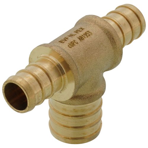 Main product image of 1/2" PEX x 1/2" PEX x 3/4" PEX Brass Tee (Lead Free)