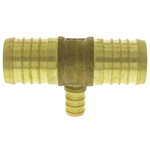 Main product image of 1-1/4" PEX x 1-1/4" PEX x 1/2" PEX Brass Tee (Lead Free)