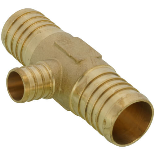 Main product image of 1-1/4" PEX x 1-1/4" PEX x 3/4" PEX Brass Tee (Lead Free)