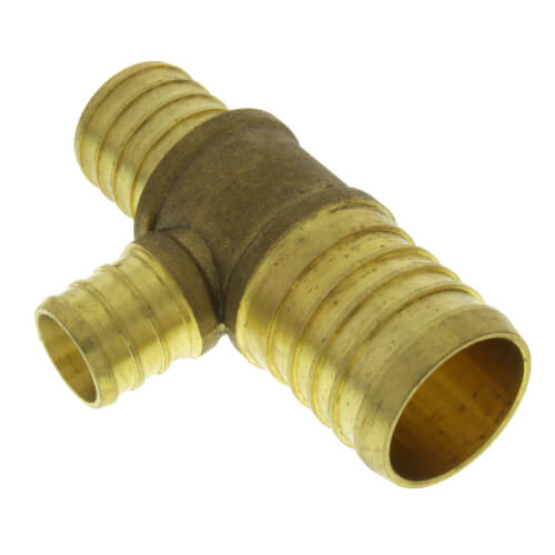 Main product image of 1-1/4" PEX x 1" PEX x 3/4" PEX Brass Tee (Lead Free)