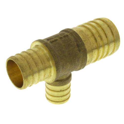 Main product image of 1-1/4" PEX x 1" PEX x 3/4" PEX Brass Tee (Lead Free)