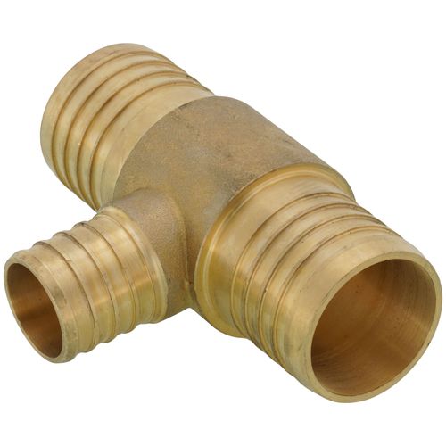Main product image of 1-1/2" PEX x 1-1/2" PEX x 1" PEX Brass Tee (Lead Free)