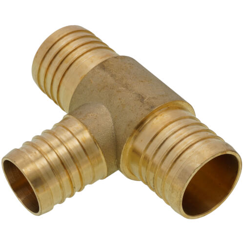 Main product image of 1-1/2" PEX x 1-1/2" PEX x 1-1/4" PEX Brass Tee (Lead Free)