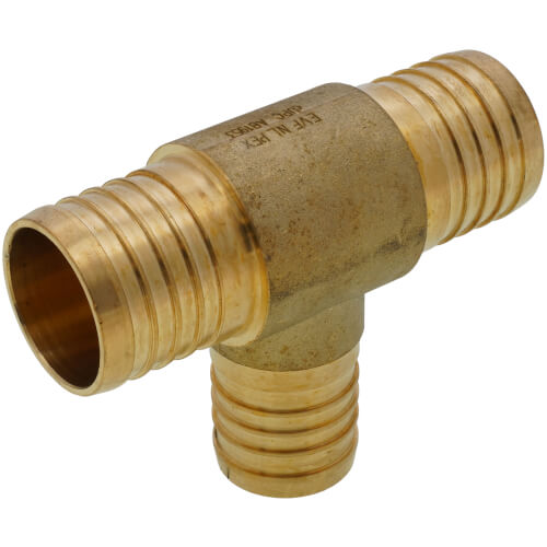 Main product image of 1-1/2" PEX x 1-1/2" PEX x 1-1/4" PEX Brass Tee (Lead Free)
