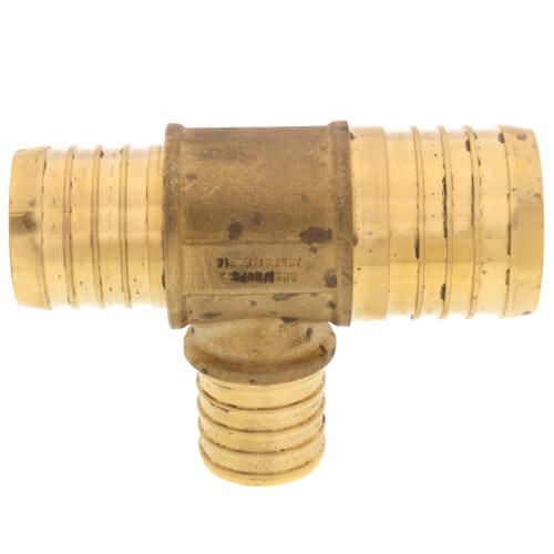 Main product image of 1-1/2" PEX x 1-1/4" PEX x 1" PEX Brass Tee (Lead Free)