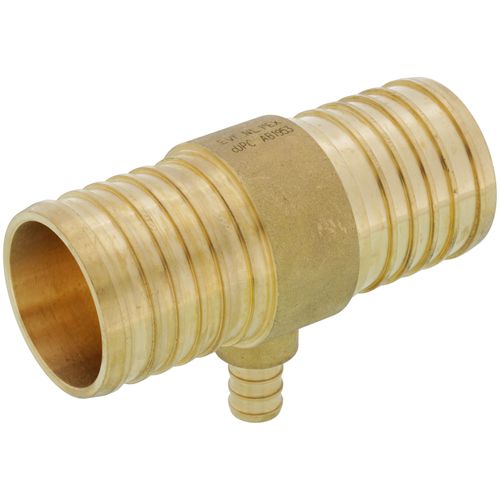 Main product image of 2" PEX x 2" PEX x 1/2" PEX Brass Tee (Lead Free)