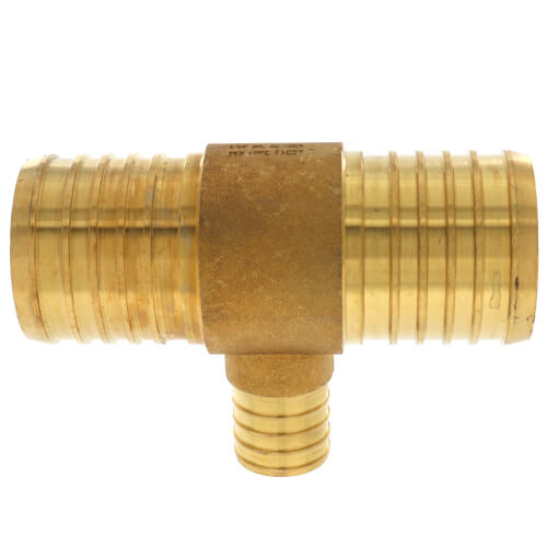 Main product image of 2" PEX x 2" PEX x 1" PEX Brass Tee (Lead Free)