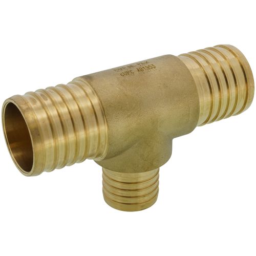 Main product image of 2" PEX x 2" PEX x 1-1/2" PEX Brass Tee (Lead Free)