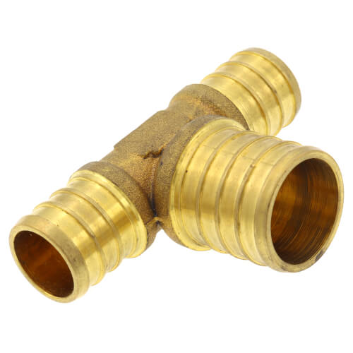 3/4" PEX x 3/4" PEX x 1" PEX Brass Tee (Lead Free)