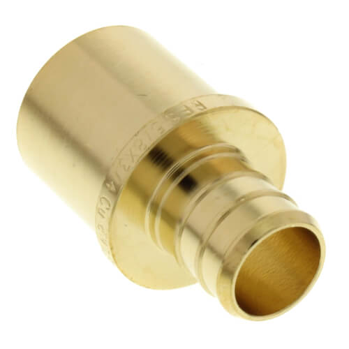 Main product image of 5/8" PEX x 3/4" Male Sweat Copper Fitting Brass Adapter (Lead Free)
