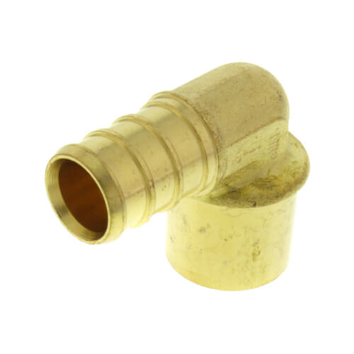 Main product image of 1/2" PEX x 1/2" Copper Fitting Brass Elbow (Lead Free)