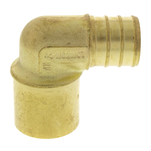Main product image of 3/4" PEX x 3/4" Copper Fitting Brass Elbow (Lead Free)