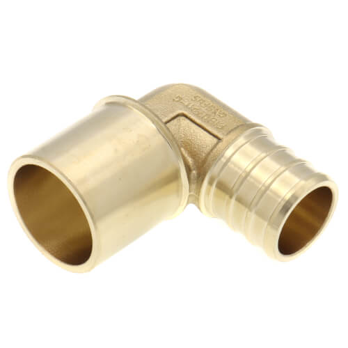 3/4" PEX x 3/4" Copper Fitting DZR Brass Elbow (Lead Free)