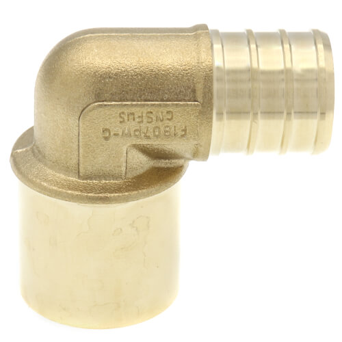 3/4" PEX x 3/4" Copper Fitting DZR Brass Elbow (Lead Free)