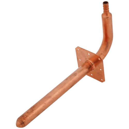 Main product image of 3/8" PEX Crimp Copper Stub Out Elbow w/ Ear (3-1/2" x 8")