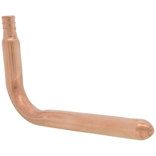 1/2" PEX Crimp Copper Stub Out Elbow (3-1/2" x 6")
