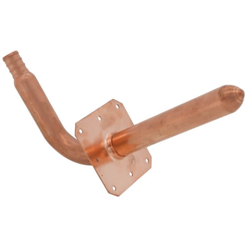 Main product image of 1/2" PEX Crimp Copper Stub Out Elbow w/ Ear (3-1/2" x 6")