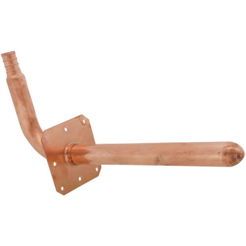 Main product image of 1/2" PEX Crimp Copper Stub Out Elbow w/ Ear (3-1/2" x 8")