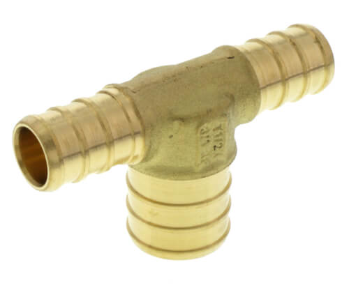 Main product image of 1/2" PEX x 1/2" PEX x 3/4" PEX Brass Tee (Lead Free)