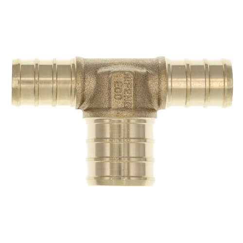 Main product image of 1/2" PEX x 1/2" PEX x 3/4" PEX DZR Brass Tee (Lead Free)