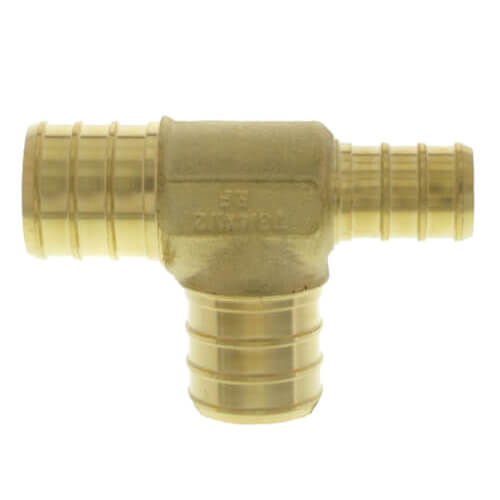 Main product image of 3/4" PEX x 1/2" PEX x 3/4" PEX Brass Tee (Lead Free)