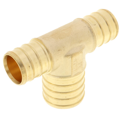 Main product image of 3/4" PEX x 3/4" PEX x 1" PEX Brass Tee (Lead Free)