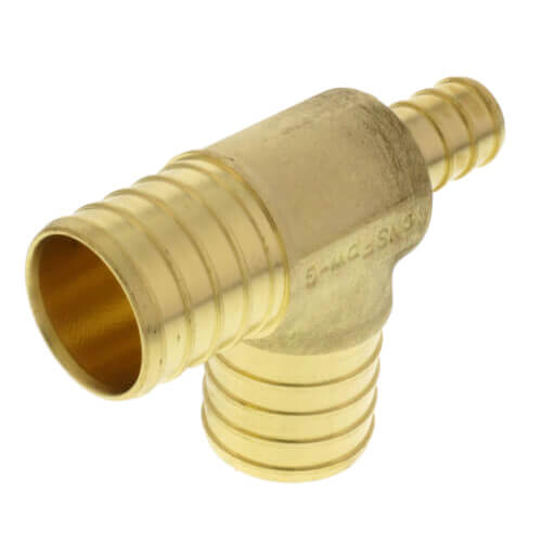 Main product image of 1" PEX x 1/2" PEX x 1" PEX Brass Tee (Lead Free)