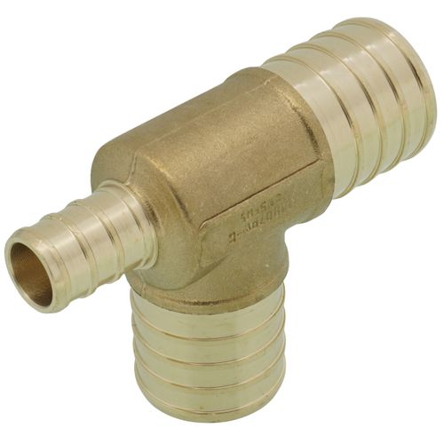 Main product image of 1" PEX x 1/2" PEX x 1" PEX DZR Brass Tee (Lead Free)