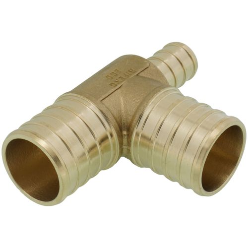 Main product image of 1" PEX x 1/2" PEX x 1" PEX DZR Brass Tee (Lead Free)