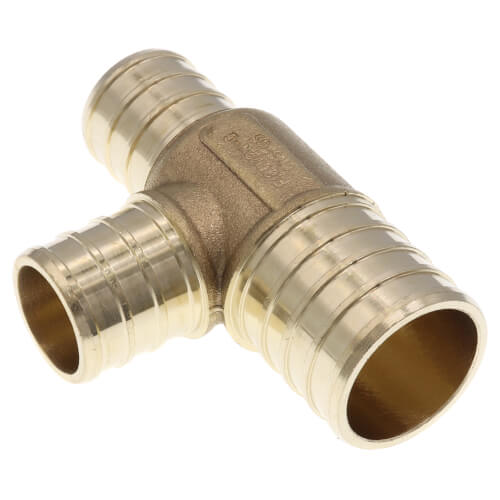 Main product image of 1" PEX x 3/4" PEX x 3/4" PEX DZR Brass Tee (Lead Free)
