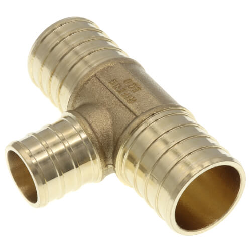 Main product image of 1" PEX x 1" PEX x 3/4" PEX DZR Brass Tee (Lead Free)