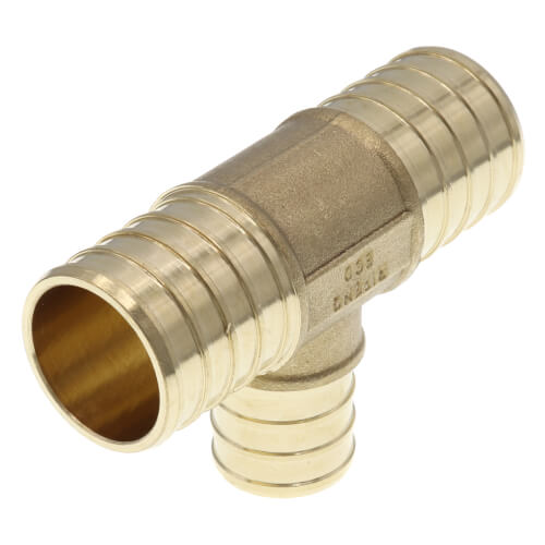 Main product image of 1" PEX x 1" PEX x 3/4" PEX DZR Brass Tee (Lead Free)