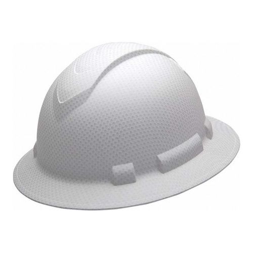 Main product image of Ridgeline Full Brim Hard Hat, 4-Point Ratchet Suspension, White Graphite Pattern