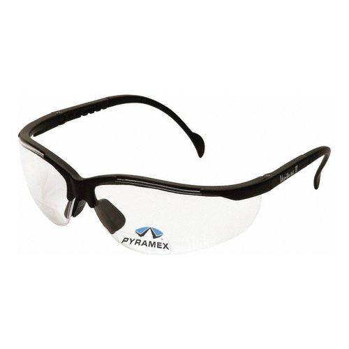 Main product image of Venture II Readers Safety Glasses, Black Frame, Clear Plus-2.0 Lens