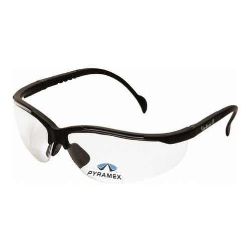 Main product image of Venture II Readers Scratch-Resistant Safety Glasses, Black Frame, Clear Plus-2.5 Anti-Fog Lens