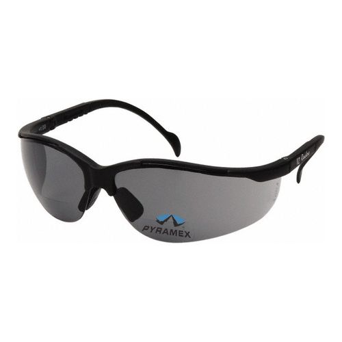 Main product image of Venture II Readers Safety Glasses, Black Frame, Gray Plus-2.0 Lens
