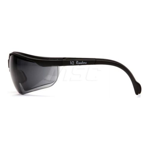 Main product image of Venture II Readers Safety Glasses, Black Frame, Gray Plus-2.0 Lens