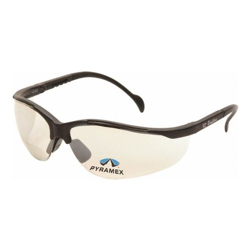 Main product image of Venture II Readers Safety Glasses, Black Frame, Indoor/Outdoor Mirror Plus-2.5 Lens